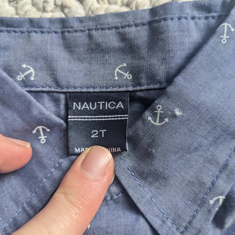 Boys Nautica 2T sweater/button down set